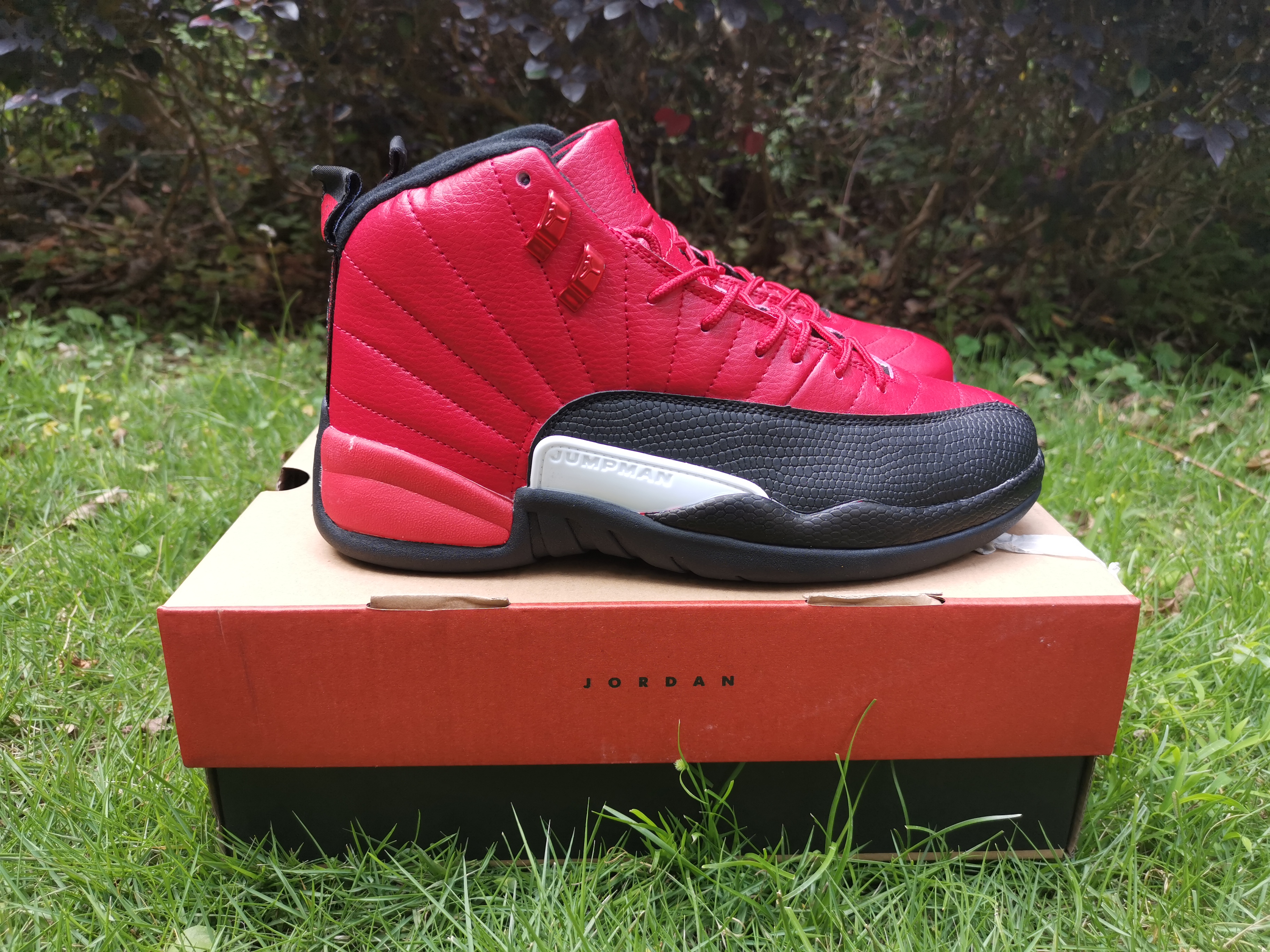 2020 Air Jordan 12 Retro Red Black Shoes